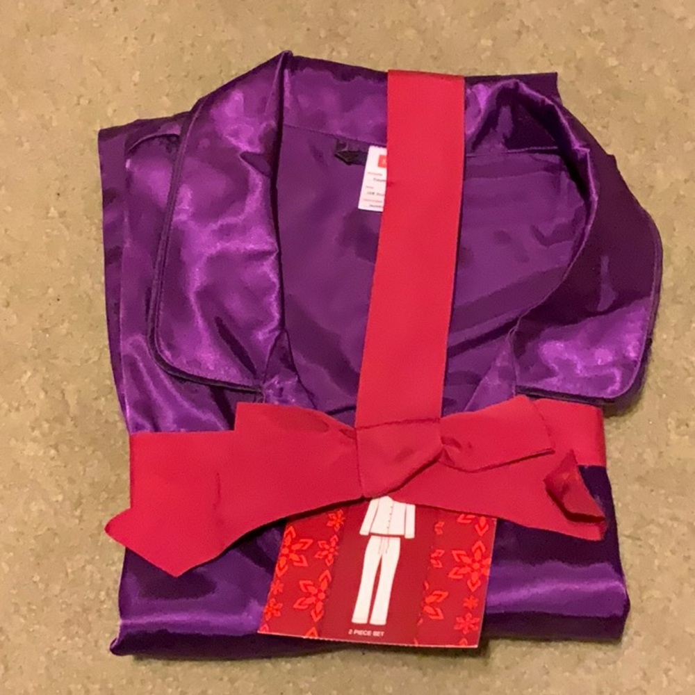 Ladies XL Satin Purple Pajama set NEW 912073